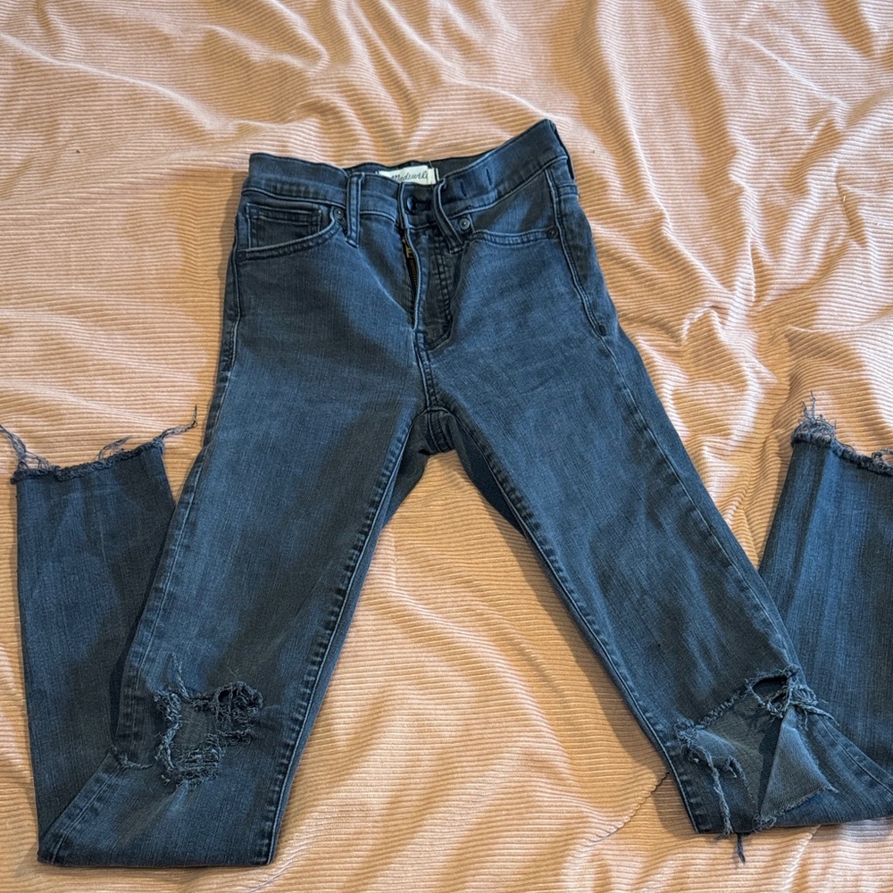 Madewell Distressed Blue Jeans